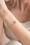 Heliophilia Silver Pulsera de Plata de Ley 925 con Oro Rosa y Circón